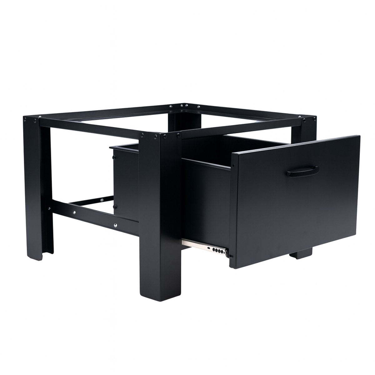 Norvi® - Wasmachine Verhoger - Kast - Ombouw Met Lade - 63x54x40cm - Zwart - Met Stelvoet Stabilisatie - Antislip